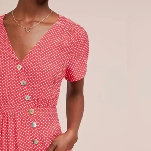 Maeve Polka Dot Red and White Dress XS - Picture 1 of 3